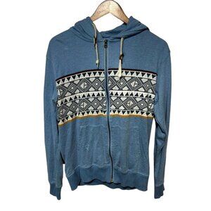 Vissla Multicolor Blue Full Zip Hoodie Size Medium